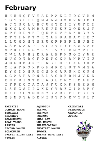 February Word Search Free Printables Printable Templates