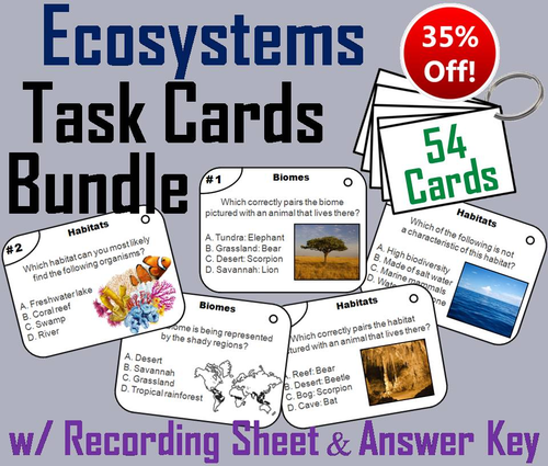 Ecosystems Task Cards