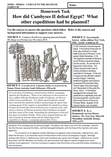 How did Cambyses II defeat Egypt?  Did he plan to stop there?