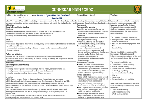 Program - Persia - Cyrus II to the death of Darius III