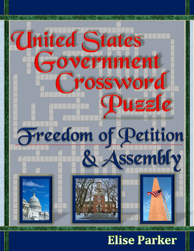 First Amendment Crossword Puzzle: Freedom of Assembly & Petition (U.S. Government Puzzle Worksheets)