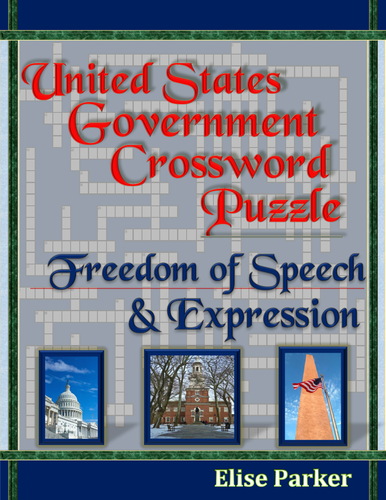 First Amendment Crossword Puzzle: Freedom of Speech (U.S. Government Puzzle Worksheets)
