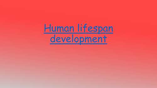 human lifespan development