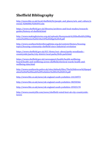 **CHANGING PLACES** Place Study Bibliography