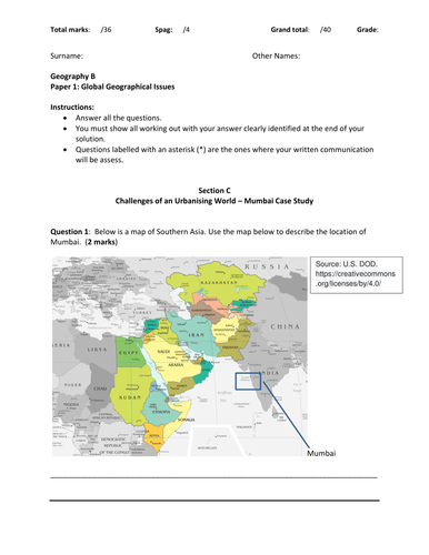 Assessment - Challenges of an urbanising world