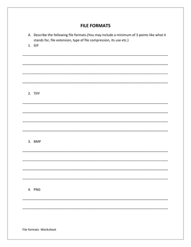 FILE STANDARDS AND FILE COMPRESSION