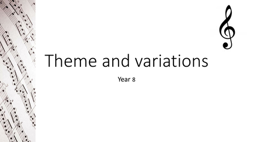 Theme and Variation lesson plan 1