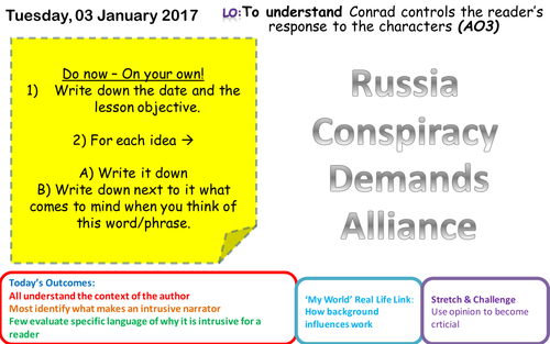 The Secret Agent - Joesph Conrad - Edexcel A Level Literature