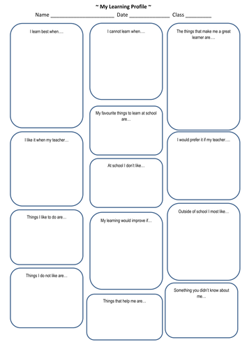 Student learning profile