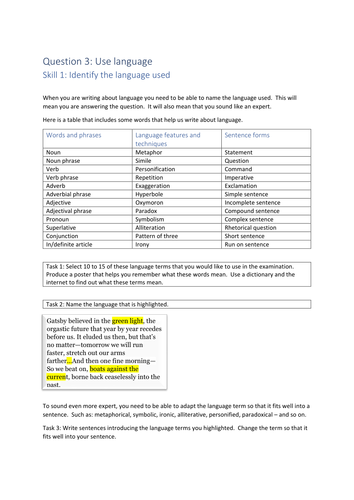 AQA Paper 2 English Language Question 3