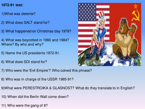 Cold War End of unit 3 review