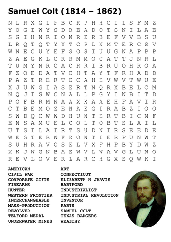 Samuel Colt Word Search