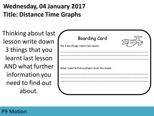 AQA GCSE P9 Motion L3 Velocity Lesson