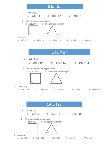 Interior and Exterior angles of Polygons