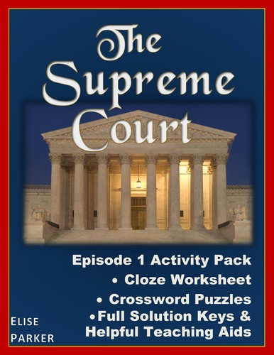 PBS The Supreme Court Episode 1 Worksheet and Puzzle Activity Pack