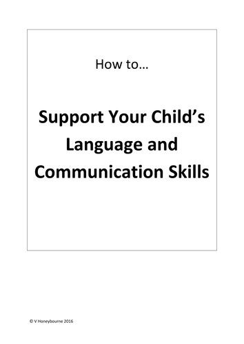 Parents guide to supporting language and communication needs