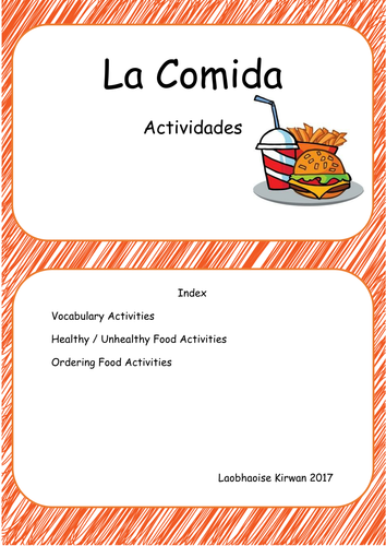 La Comida Activity Booklet - Food in Spanish Booklet