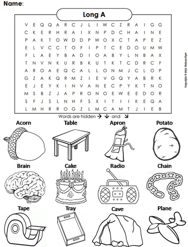 Long A Word Search