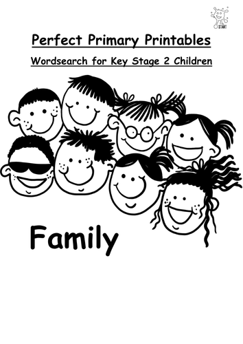 English. Wordsearch: Family