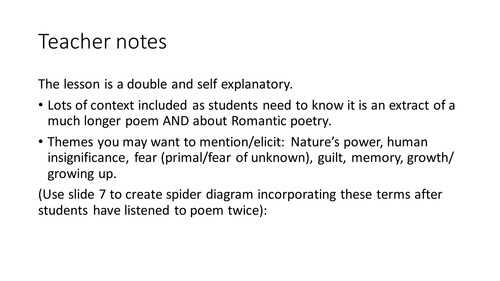 The Prelude- AQA Power and Conflict NEW GCSE 9-1