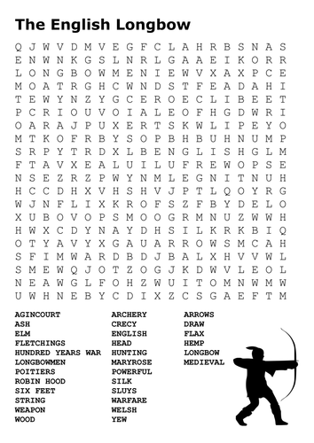 The English Longbow Word Search