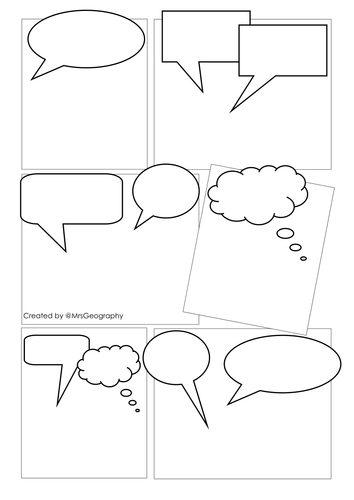 Comic strip template