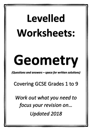 Levelled/Graded Worksheets - Geometry