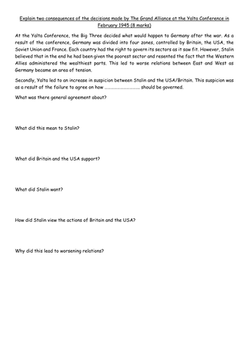 Significance of the Tehran, Yalta and Postdam Conference (NEW GCSE)