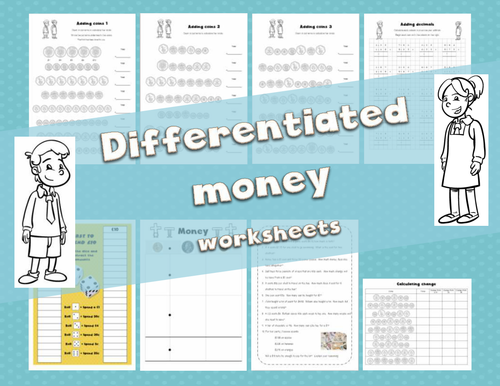 Differentiated money worksheets