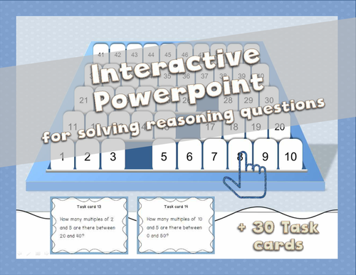 Interactive ‘Guess my number’ PowerPoint with reasoning question cards