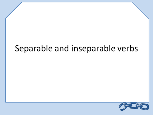 Separable and Inseparable Verbs - Trennbare Verben