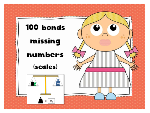 100 number bonds scales ppt and missing numbers worksheets