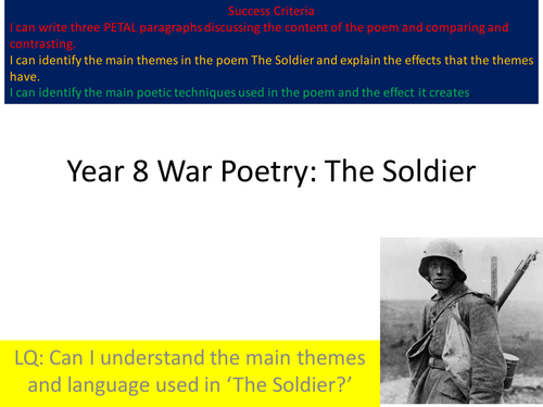 Year 8 War Poetry/Private Peaceful