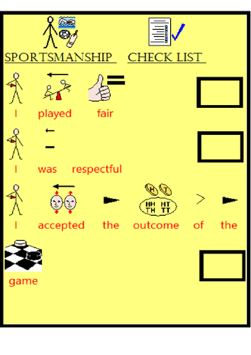 Sportsmanship Checklist