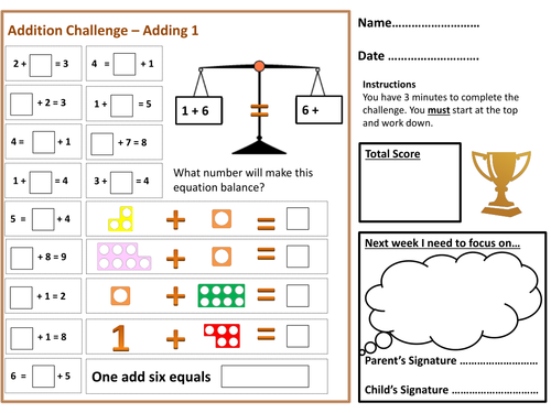 Addition Challenge - Mastery - Greater Depth & Expected