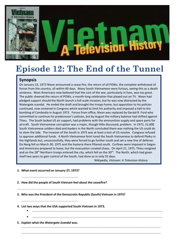 Vietnam: A Television History Episode 12: The End of the Tunnel