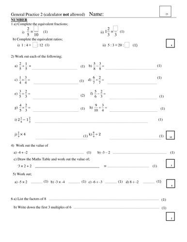 maths-key-stage-3-assessment-or-practice-paper-2-teaching-resources