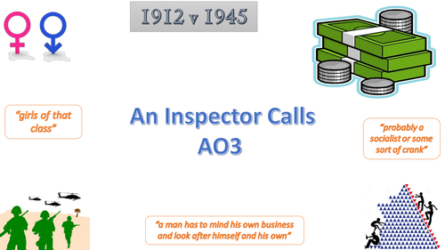 AN INSPECTOR CALLS - AO3 CONTEXT