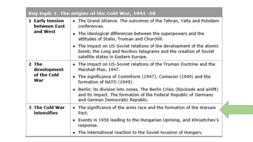 The arms race (GCSE)
