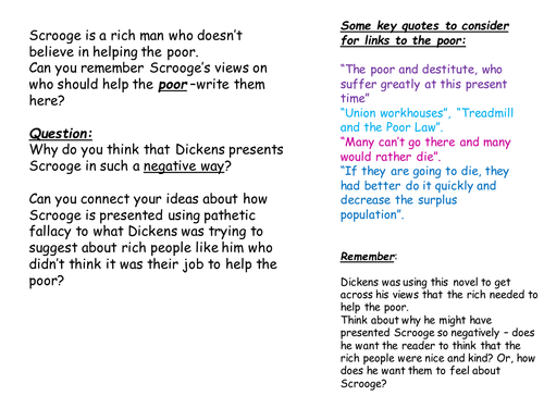 AQA 9-1 Low Ability Y9 A Christmas Carol Stave 1 - Pathetic fallacy