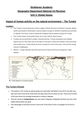 National 5 Revision - Global Issues - Human Impact and Environmental Hazards