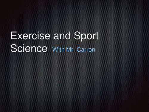 Exercise and sports science lessons presentation