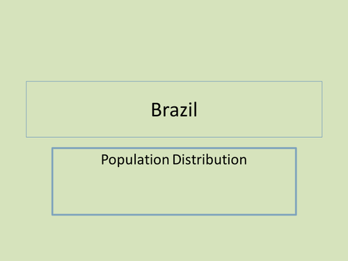 Brazil Population Distribution Lesson
