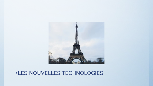 LES NOUVELLES TECHNOLOGIES pptx