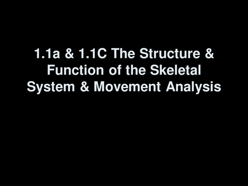 OCR GCSE PE New Specification 2016 - Skeleton and Movement Analysis