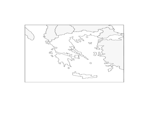 Geography of Greece with blank map