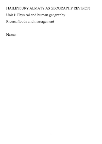 AQA AS Rivers revision guide
