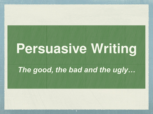 Persuasive text writing powerpoint