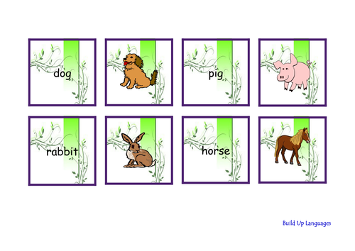 Domestic Animals Cards - game