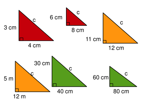 Pythagoras' theorem questions with integers